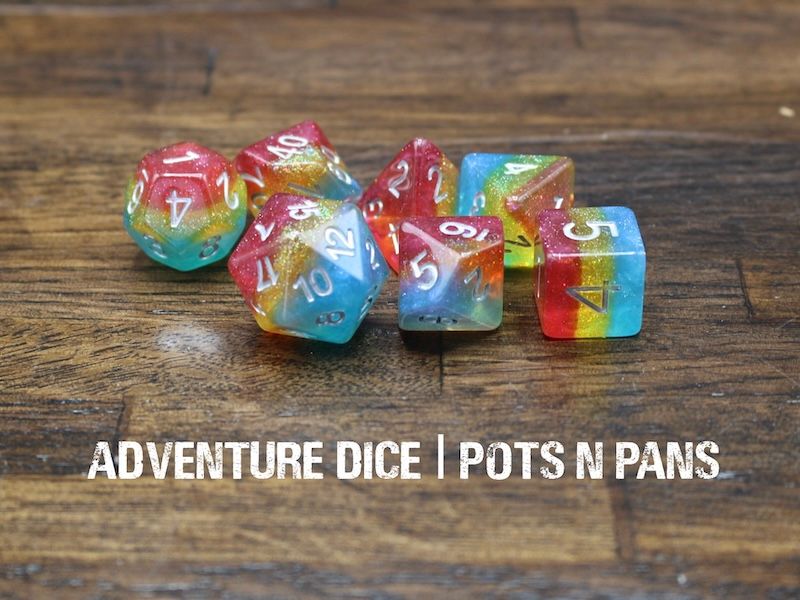 7-Piece RPG Dice Set: Pots n Pans
