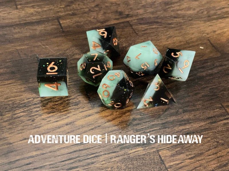 7-Piece RPG Premium Resin Dice Set: Ranger’s Hideaway