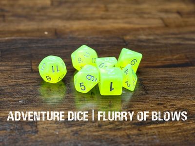 7-Piece RPG Dice Set: Flurry of Blows