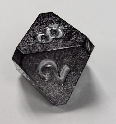 7-Piece RPG Dice Set: Shadowland with Silver