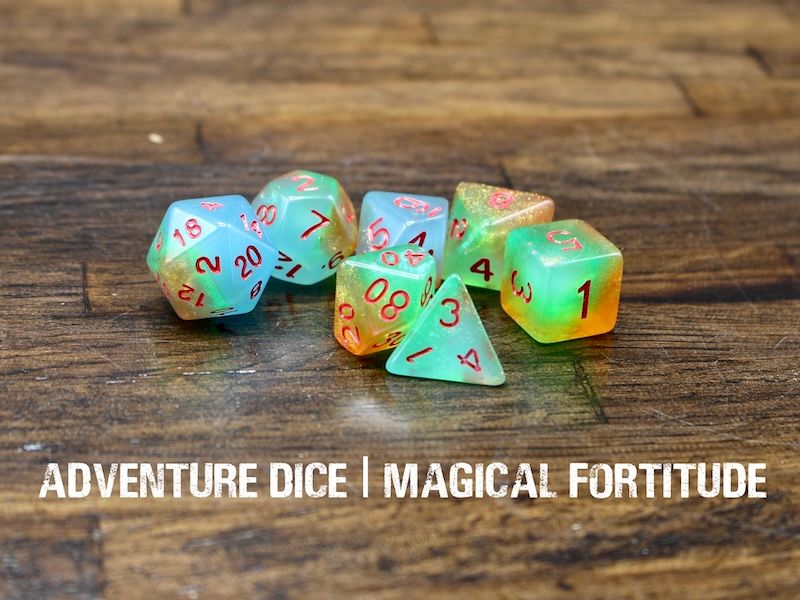 7-Piece RPG Dice Set: Magical Fortitude