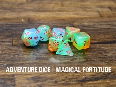 7-Piece RPG Dice Set: Magical Fortitude