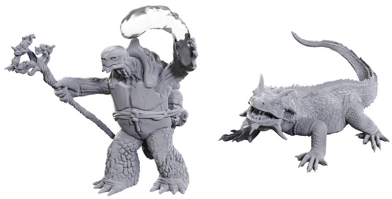 Nolzur&#39;s Marvelous Miniatures: Tortle Druid &amp; Wild Shape Giant Lizard