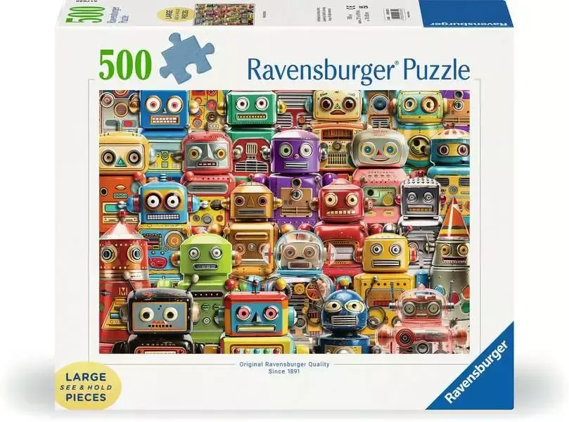 500 pcs - Retro Robots (Large Piece Format)