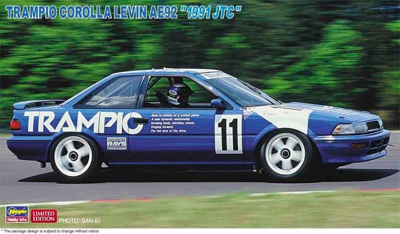 Trampio Corolla Levin AE92 &quot;1991 JTC&quot; Model Kit (1:24 Scale)