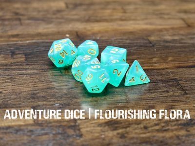 7-Piece RPG Dice Set: Flourishing Flora
