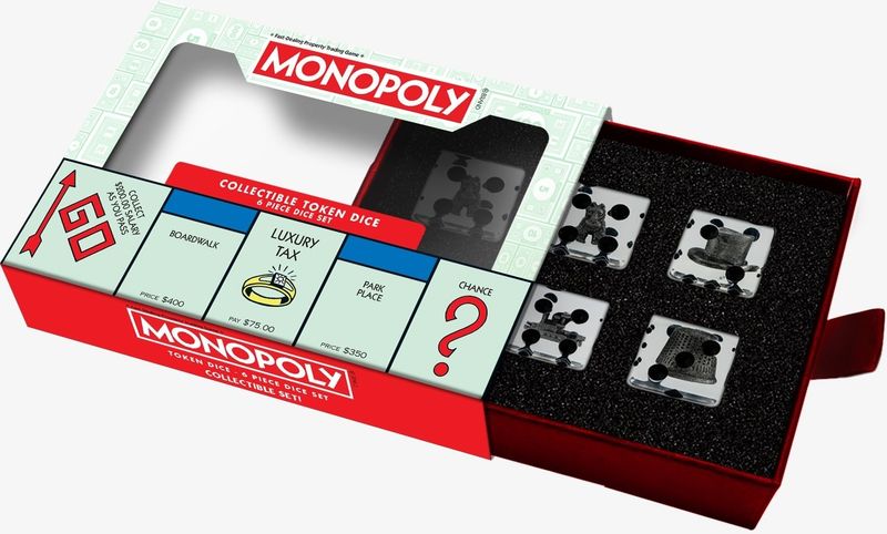 Oversized Monopoly Dice Set: Token Inclusions (22mm)