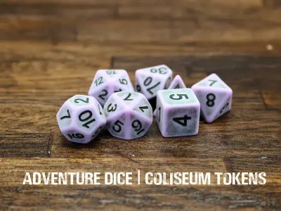 7-Piece RPG Dice Set: Coliseum Tokens