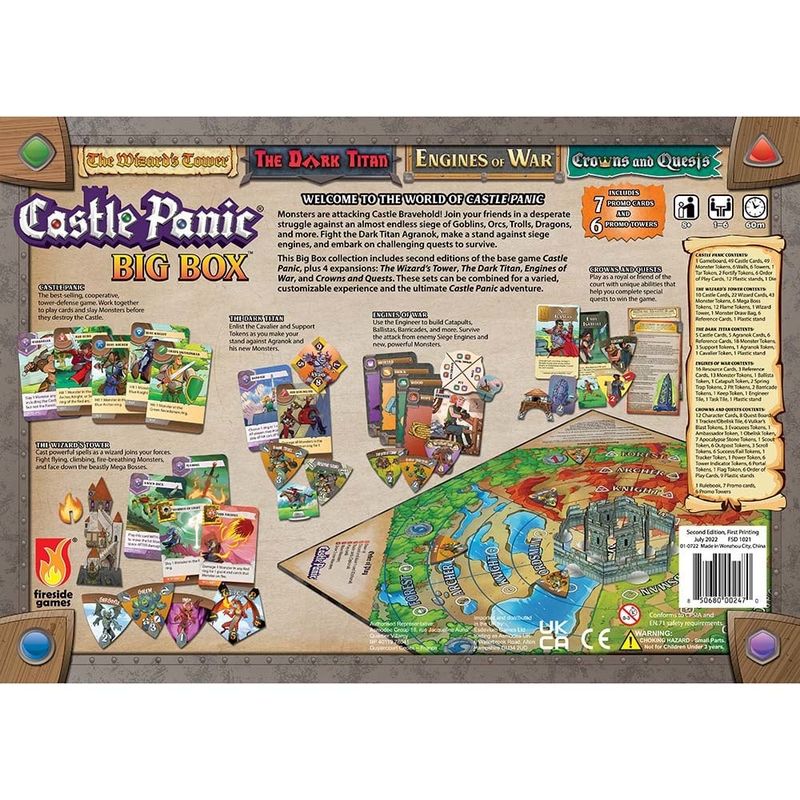 🏰 Castle Panic: La Torre Del Mago 2ª Edición, Juego De Mesa Cooperativo, Precintado Y Flamante