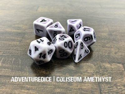 7-Piece RPG Dice Set: Coliseum Amethyst