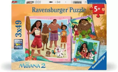 3x49 pcs - Disney&#39;s Moana 2: Off to New Adventures