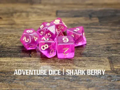 7-Piece RPG Dice Set: Shark Berry