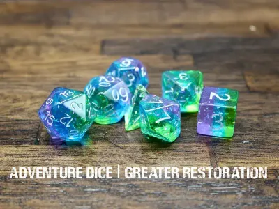 7-Piece RPG Dice Set: Greater Restoration