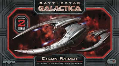 Battlestar Galactica: Cylon Raider (2pcs Set) Model Kit (1:72 Scale)