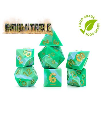 7-Piece Anti-Stress RPG Dice Set: Indominable