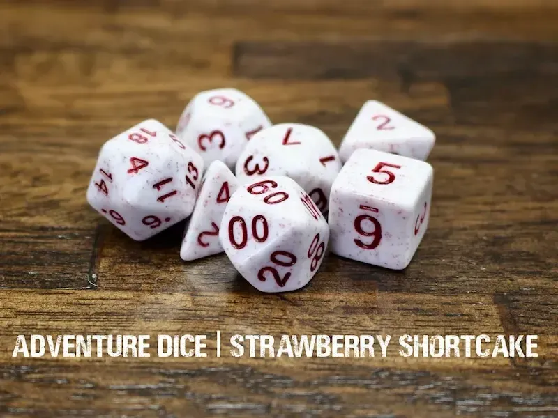 7-Piece RPG Dice Set: Strawberry Shortcake