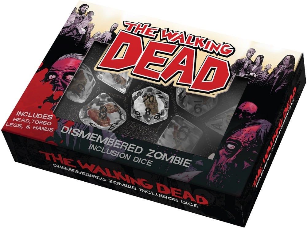 7-Piece Inclusion RPG Dice Set: The Walking Dead Dismembered Zombie