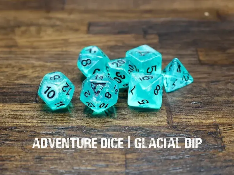 7-Piece RPG Dice Set: Glacial Dip