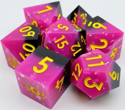 7-Piece Dice Set: Sharp Edge - Punk is Dead RPG