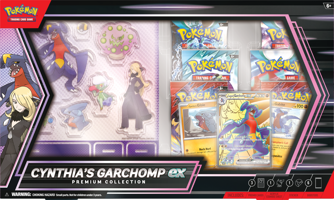 Pokemon TCG - Scarlet &amp; Violet: Cynthia&#39;s Garchomp ex Premium Collection *LIMIT 1 PER HOUSEHOLD*