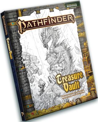 Pathfinder RPG 2E Remastered Treasure Vault Sketch Cover