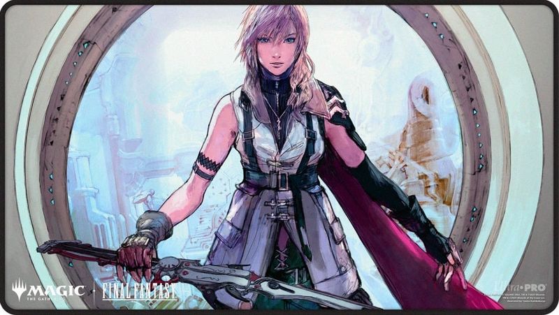 Playmat - MTG Final Fantasy - Black Stitched - Lightning, Army of One