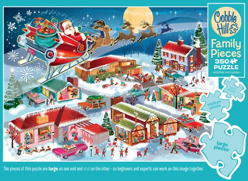 350 pcs - Santa&#39;s Flyby (Family Puzzle)