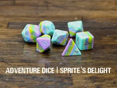 7-Piece RPG Dice Set: Sprite’s Delight