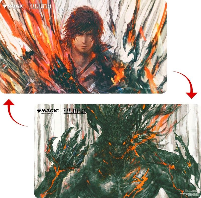 Playmat - MTG Final Fantasy - Double-Sided - Clive, Ifrit’s Dominant / Ifrit, Warden of Inferno
