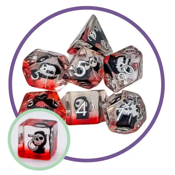7-Piece RPG Dice Set: Mystery Dice Goblin - Reaper