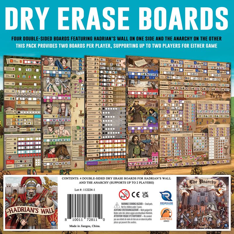 Hadrian&#39;s Wall &amp; The Anarchy Dry Erase Boards