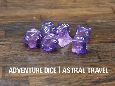 7-Piece RPG Dice Set: Astral Travel