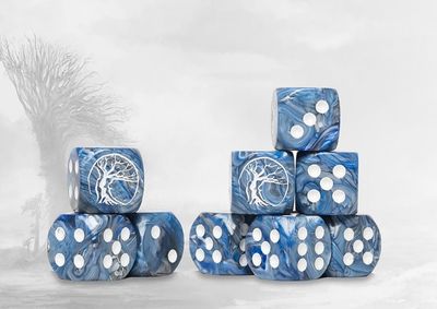 Conquest: Nords - Navy Marbled Dice Set