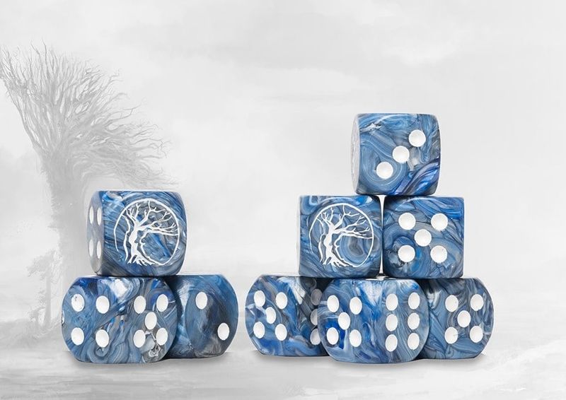 Conquest: Nords - Navy Marbled Dice Set