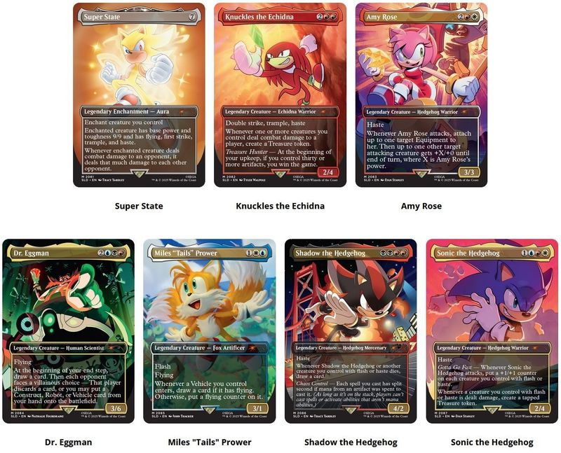 Magic The Gathering TCG Secret Lair: Sonic the Hedgehog - Friends &amp; Foes Set (Non-Foil) *LIMIT OF 1 PER HOUSEHOLD*