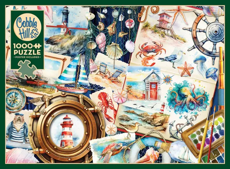 1000 pcs - Seashore Sketchbook