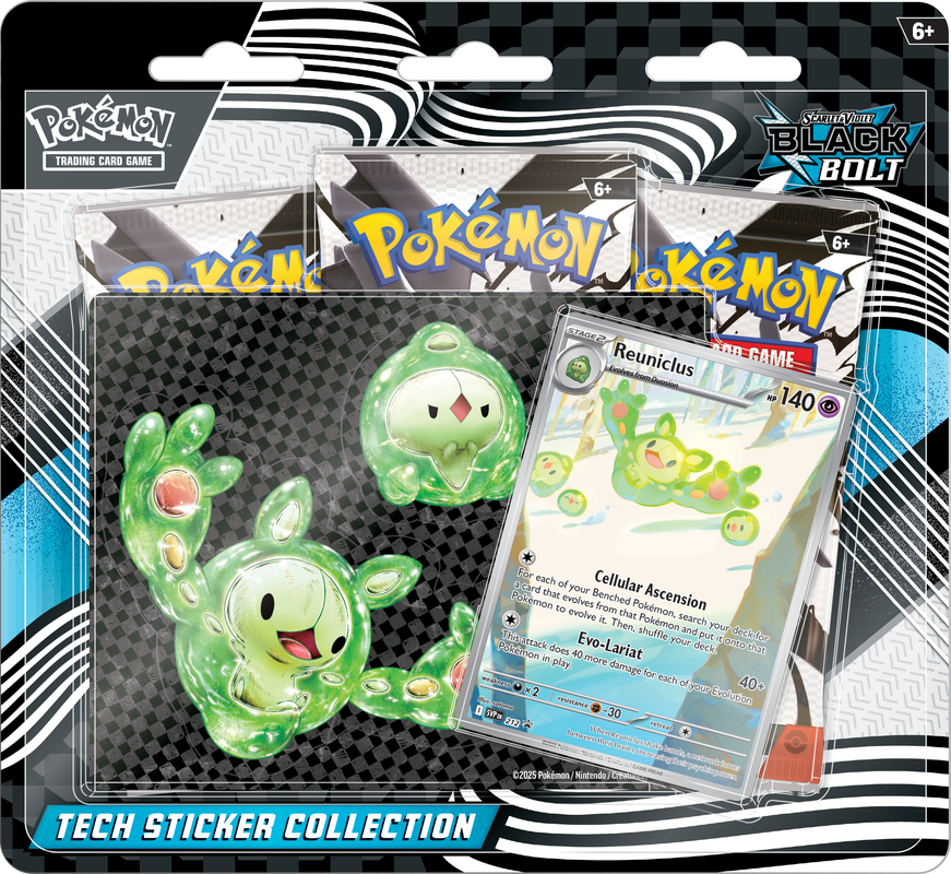 Pokemon TCG - Scarlet &amp; Violet: Black Bolt Tech Sticker Collection *LIMIT 1 PER HOUSEHOLD*