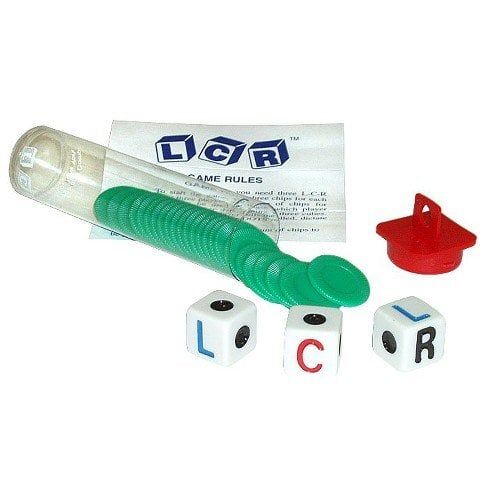 Left Center Right Dice Game (LCR), Color: Green