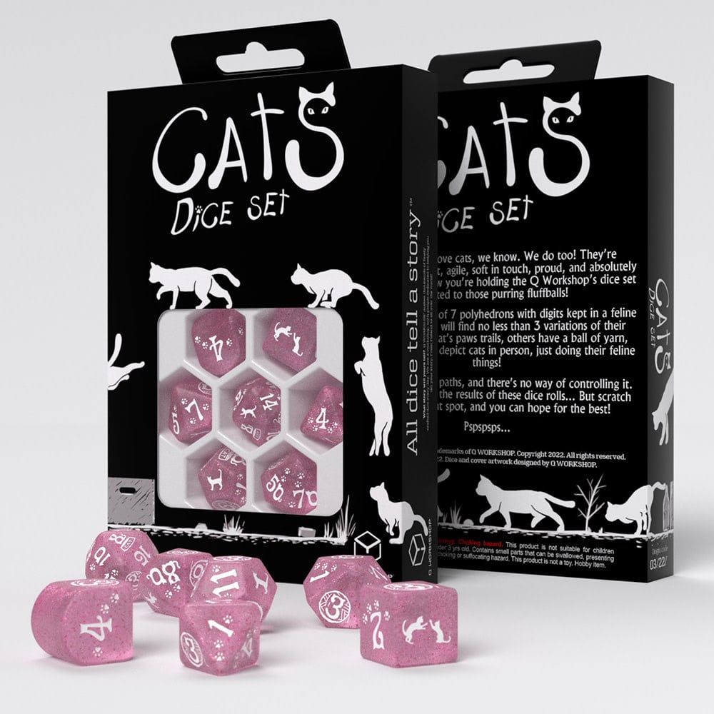 7-Piece RPG Dice Set Cats:, Name: Daisy