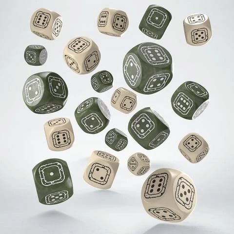 Fortress: Combat D6&#39;s -, Color: Beige/Olive