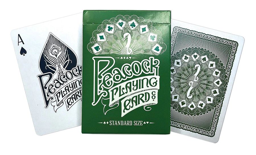 Playing Cards - Peacock, Attribute 1: Standard Size, Attribute 2: Green