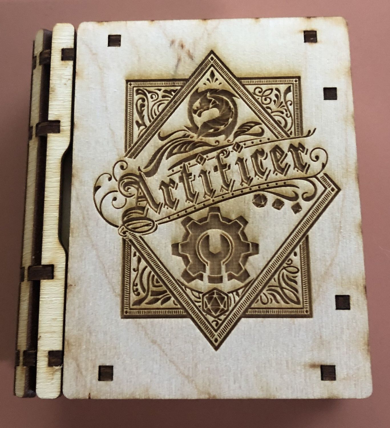 Wooden 7-piece Mini Tome of Dice - , Type: Artificer