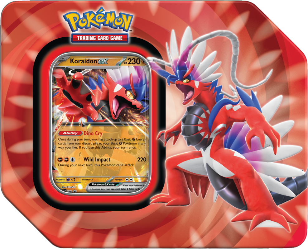 Pokemon TCG - Scarlet &amp; Violet: Paldea Legends Tin, Featuring: Koraidon ex