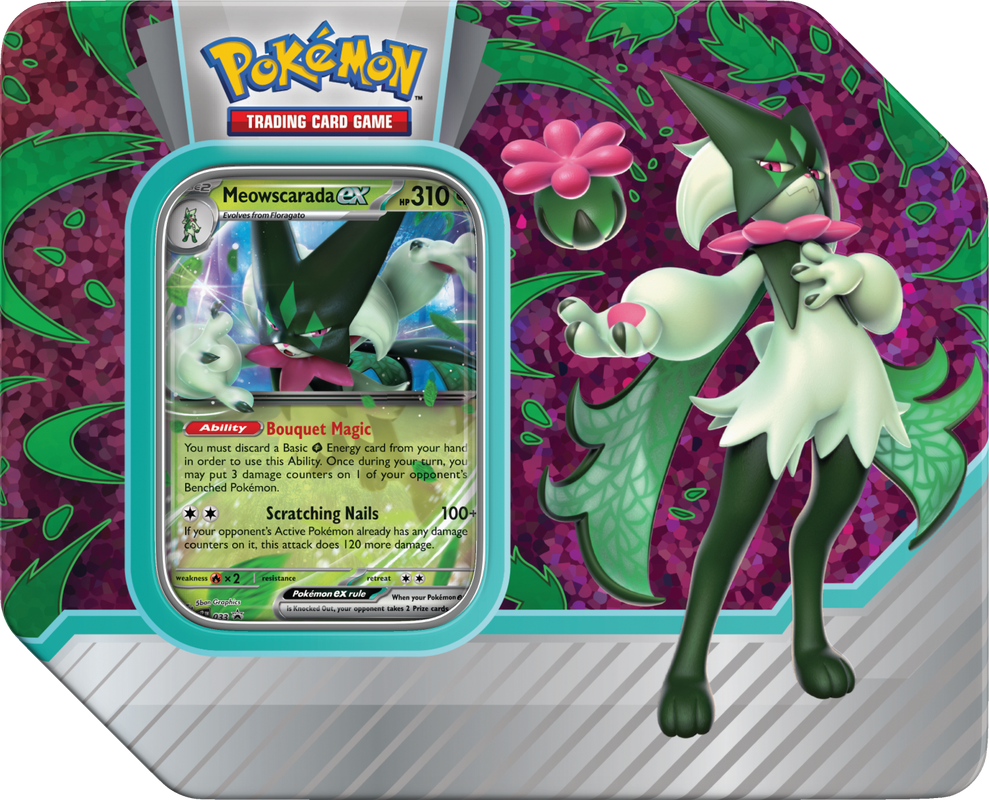 Pokemon TCG - Scarlet &amp; Violet: Paldea Partners Tin, Name: Meowscarada EX