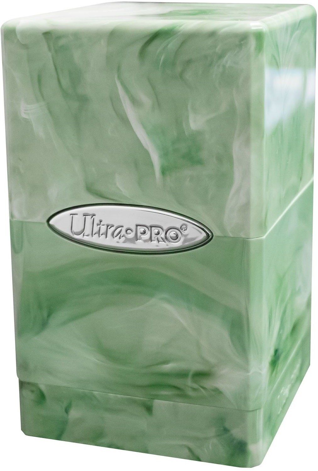 Deck Box - Satin Tower (100+), Color: Lime Green/White