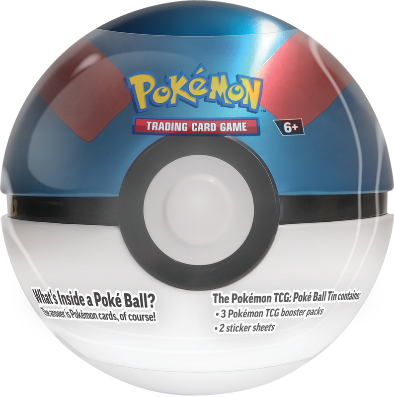 Pokemon TCG - Pokeball Tin Fall 2023, Color: Great Ball