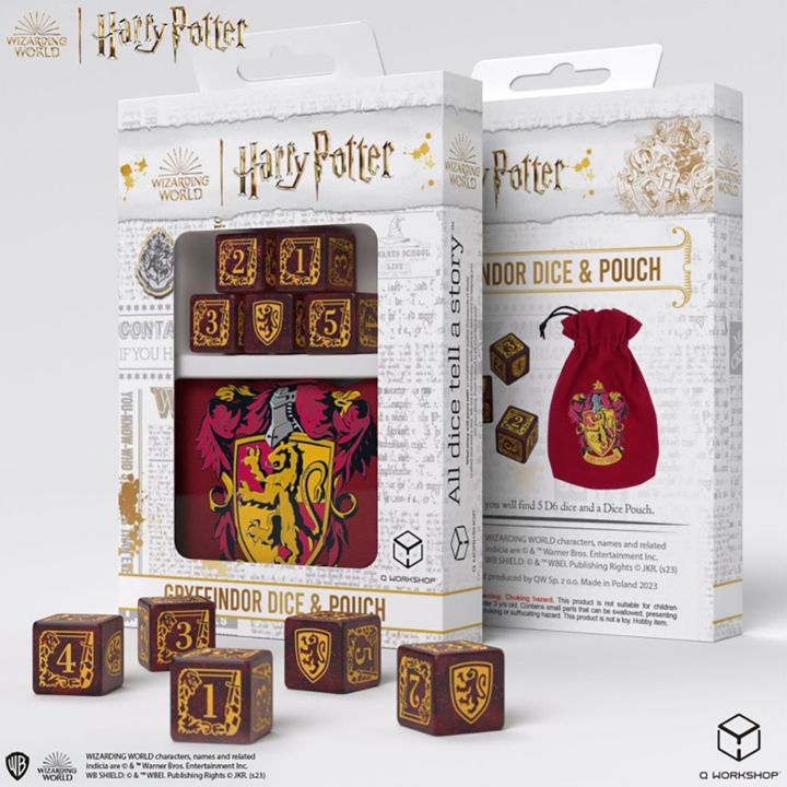 Harry Potter Dice and Pouch, Name: Gryffindor