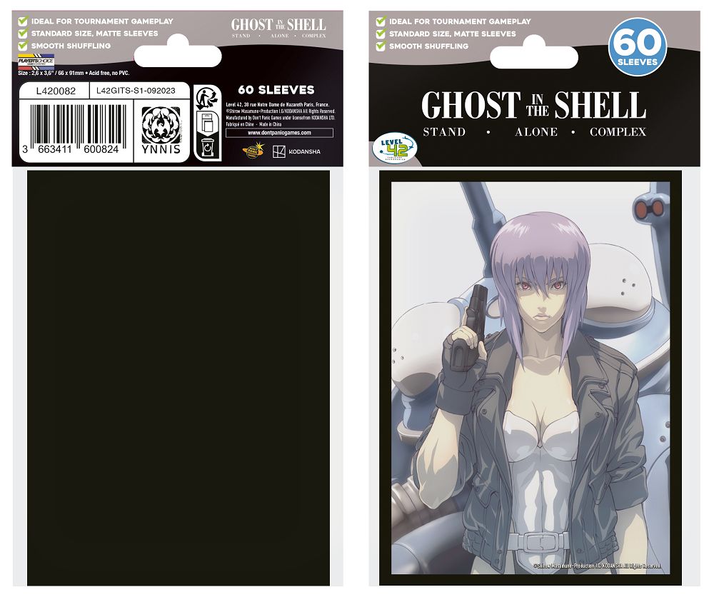Sleeves - 66x92mm Japanime - 60/pk - Ghost in the Shell -, Type: The Major
