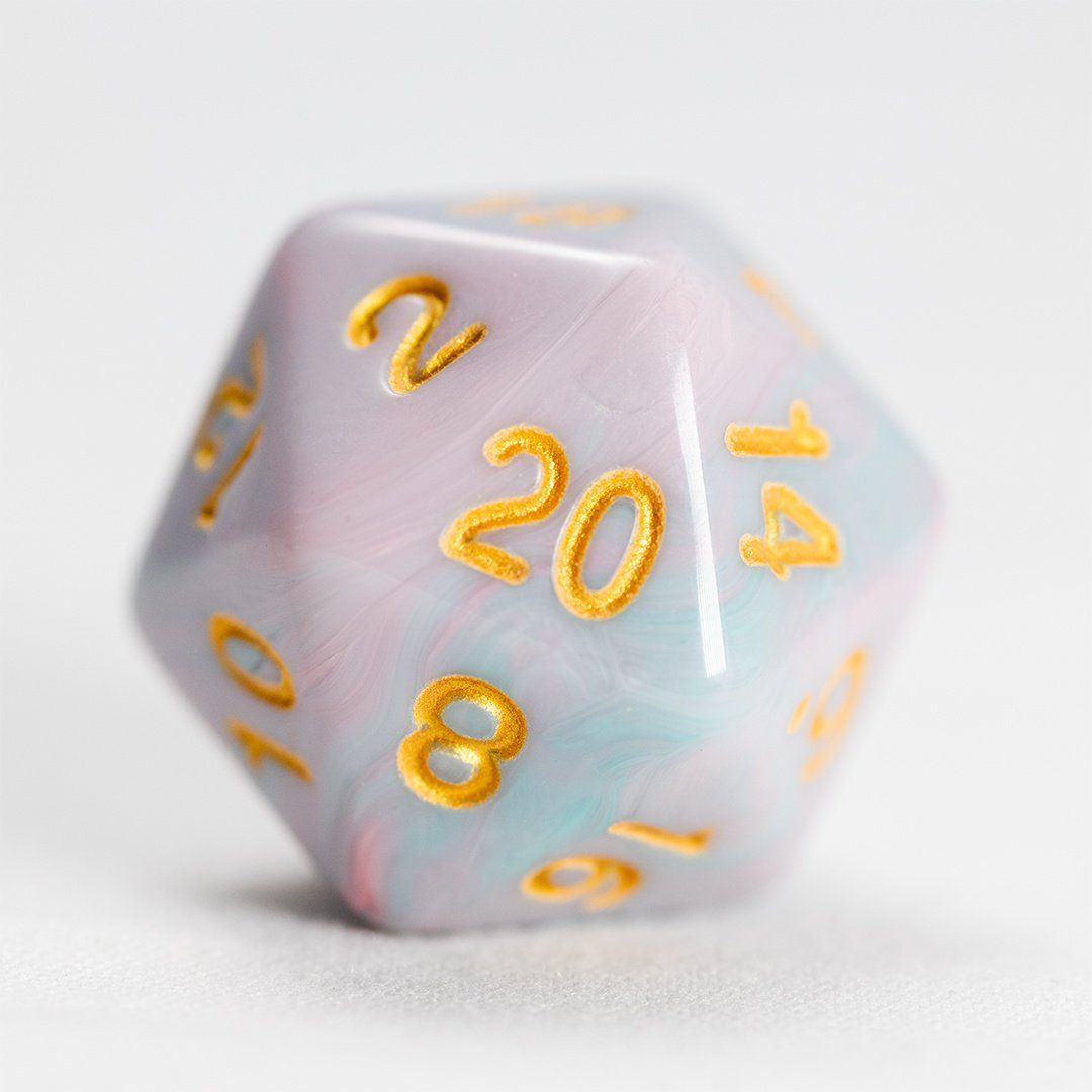 7-Piece RPG Dice Set: Unicorn -, Color: Pink