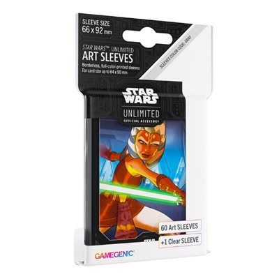 Sleeves - 66x92mm (Standard TCG) Star Wars Unlimited 61/pack - , Featuring: Ahsoka Tano